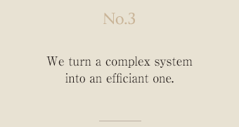 No.3 - We bring efficiency to complex systems (complex organizations).